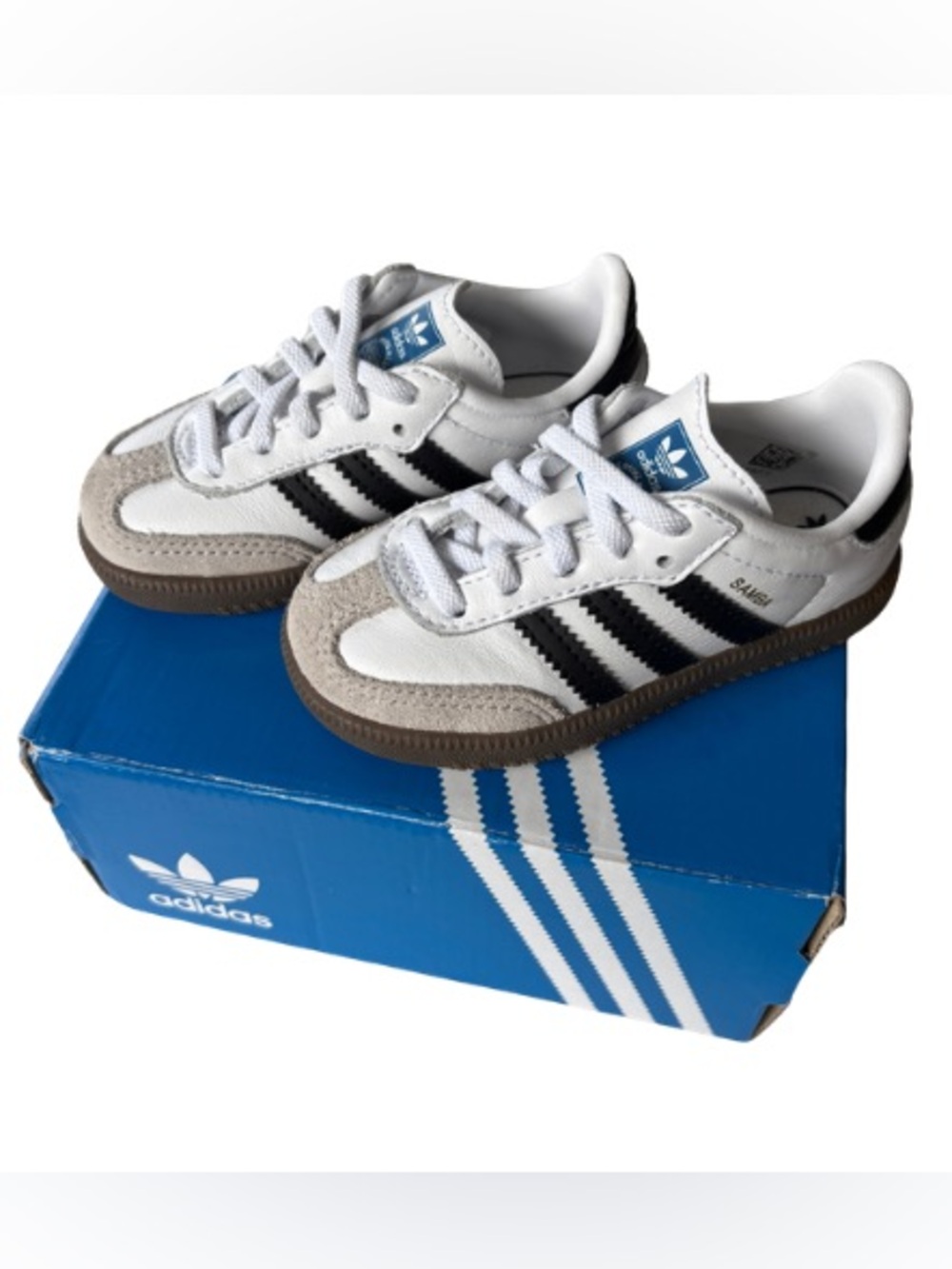 NWT adidas Kids Samba OG Sneakers size 6K - White/Black/Gum Brown Kids